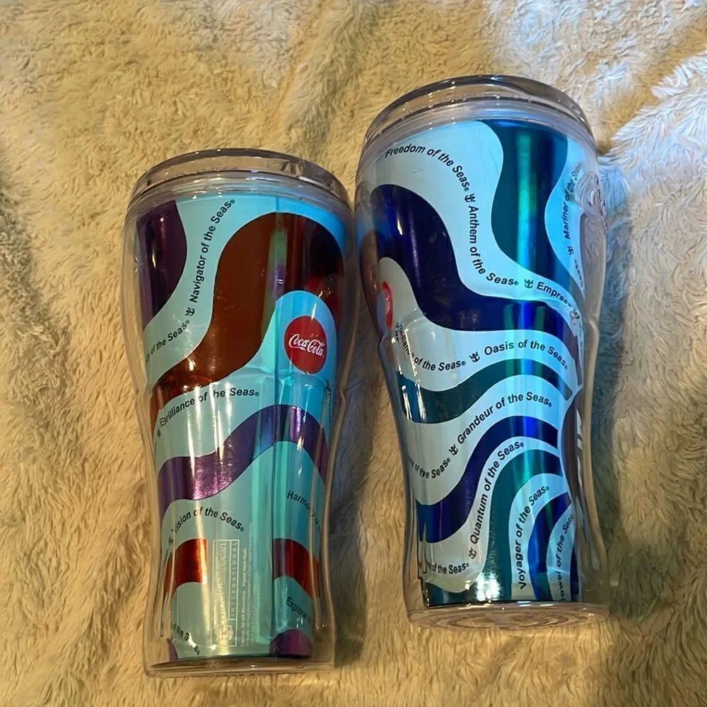 Royal Caribbean cups with lids